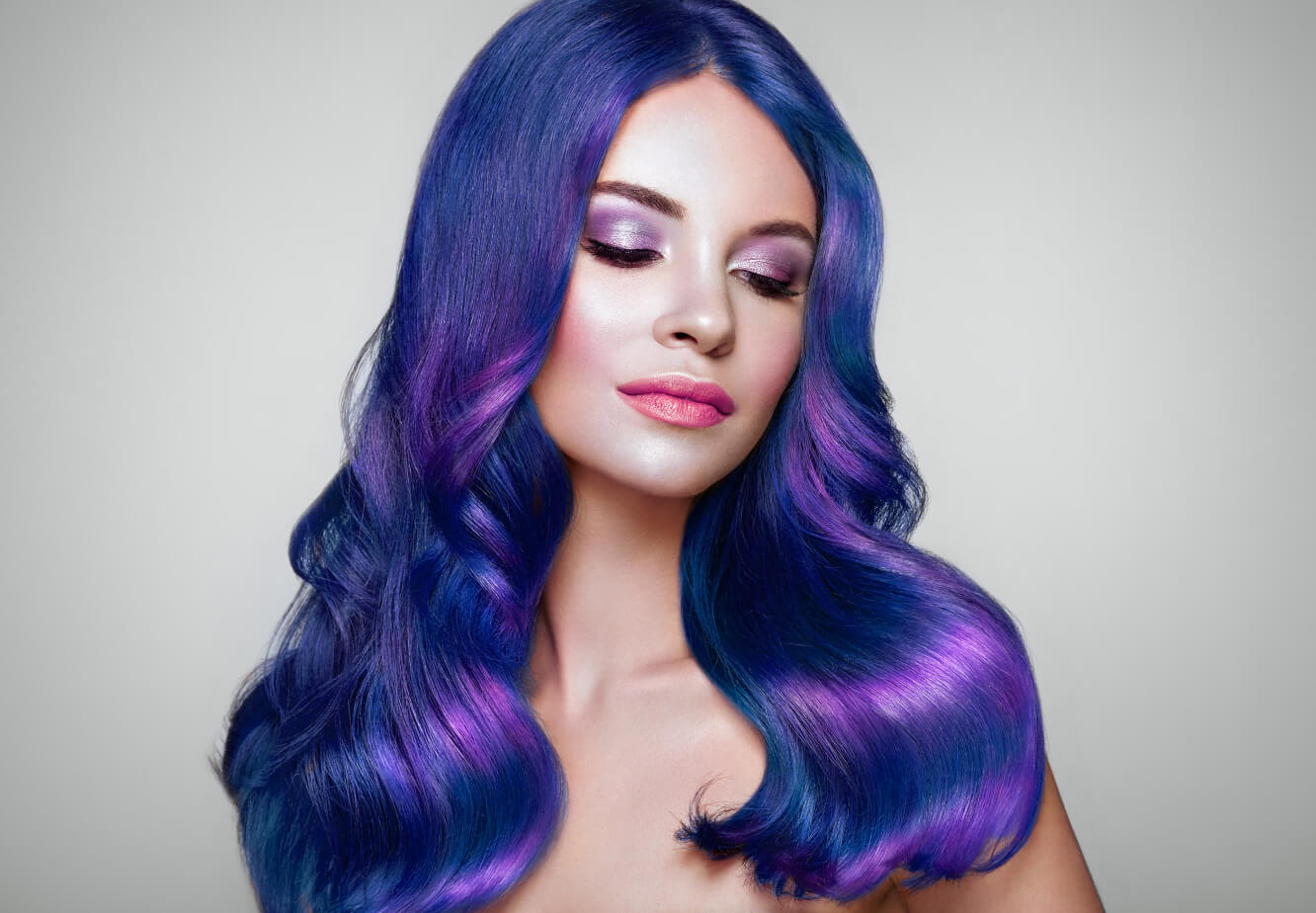 couleur de cheveux violet